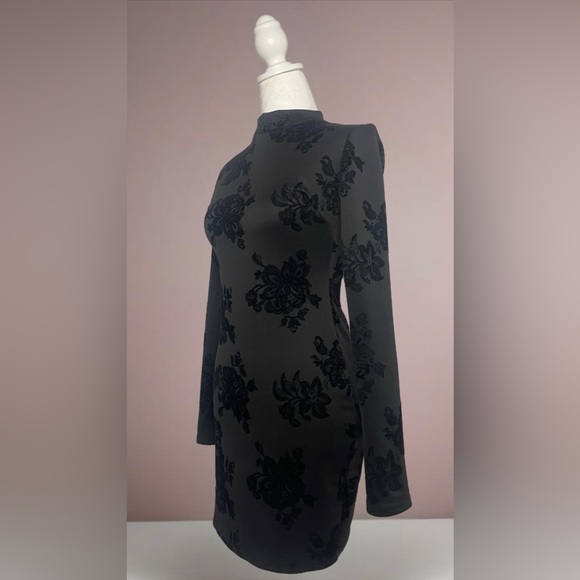Dresses & Skirts - ~Flower of the Deep Black~ Bodycon Dress – Embrace Elegance with Every Curve”